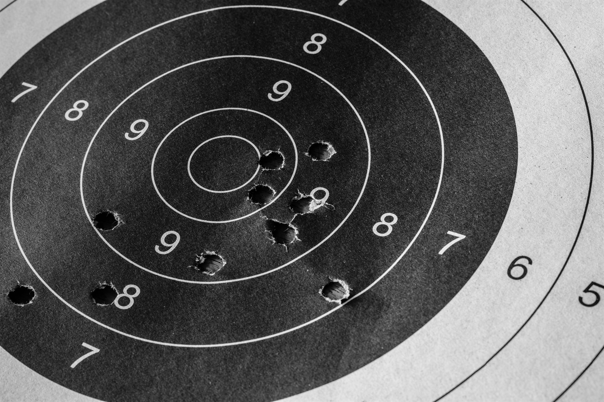 A paper shooting target